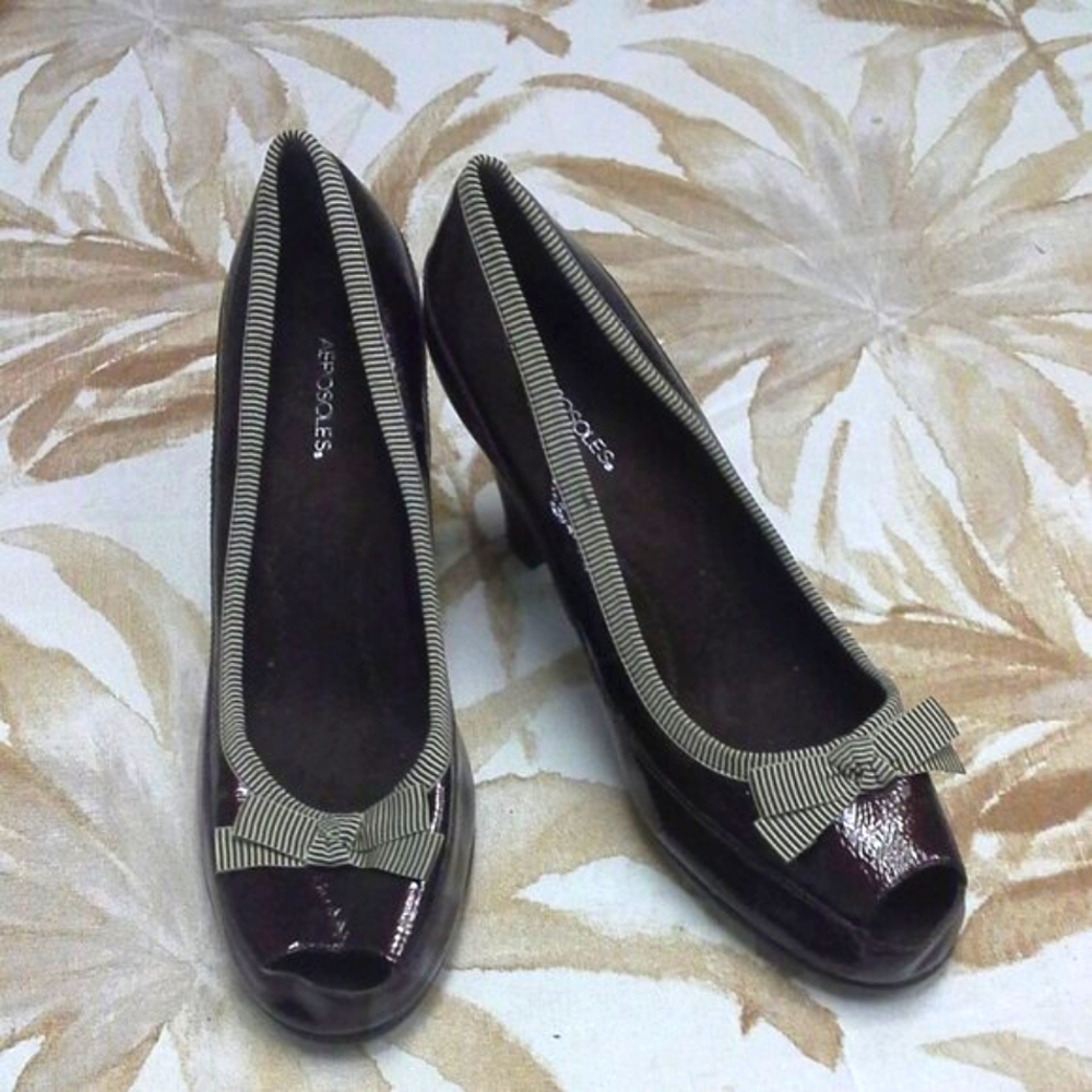 Patent Peep Toe Heels